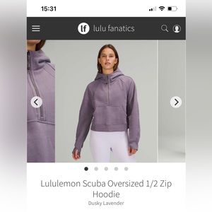 Lululemon subs 1/2 zip hoodie M/L DKLV
